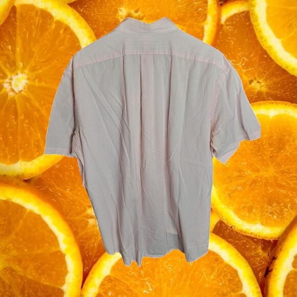 Ralph Lauren Men's Classic Fit Stripe Half Sleeve Poplin Button-Up Shirt Size XL - Picture 3 of 5